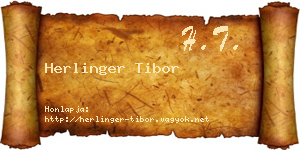 Herlinger Tibor névjegykártya